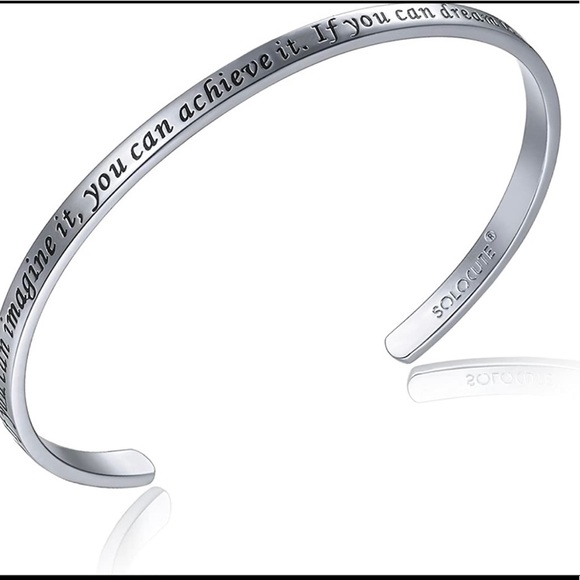 SOLOCUTE Silver Bangle Bracelet - Picture 1 of 4